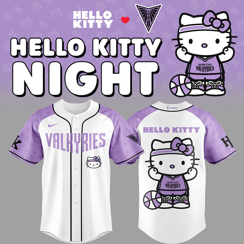 Golden State Valkyries x Hello Kitty Night Jersey Valkyries Merch Good Gifts For Basketball Fans - Merchluma