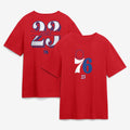 Lebron James Merch 2026 LeBron James #23 Philadelphia 76ers Fanatics In The Paint T-Shirt Red - Merchluma