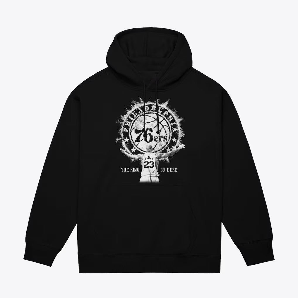 Lebron James Merch 2026 LeBron James #23 Philadelphia 76ers Mitchell And Ness Witness Hoodie - Merchluma