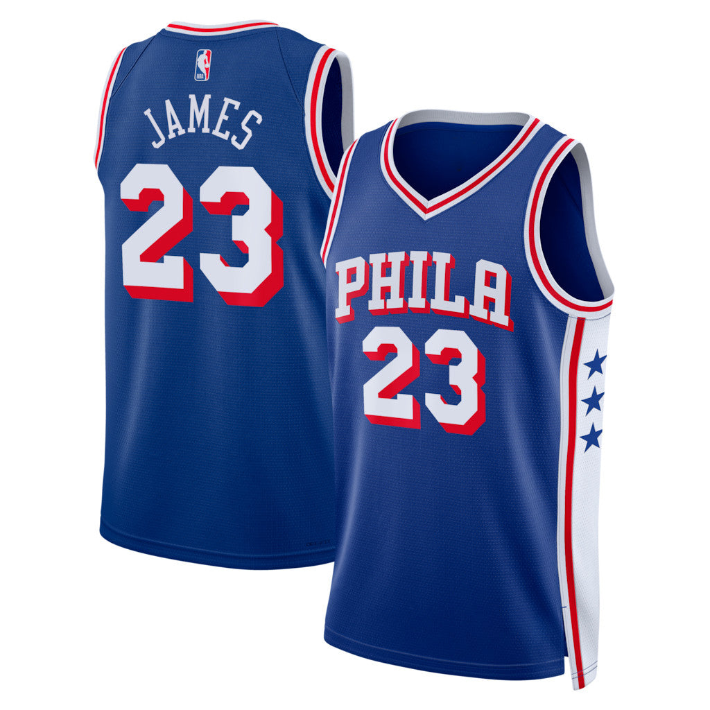 Lebron James Merch 2026 Philadelphia 76ers #23 Lebron James Basketball Jersey Royal Son Gifts - Merchluma