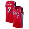 Jaylen Brown Merch 2026 Philadelphia 76ers #7 Jaylen Brown Swingman Jersey Red Fan Apparel - Merchluma