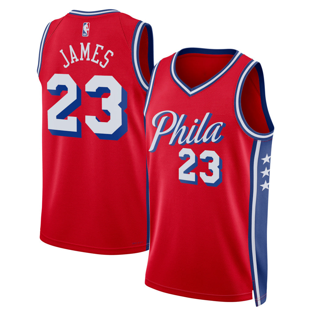 Lebron James Merch 2026 Philadelphia 76ers #23 Lebron James Swingman Jersey Red Gift For Him - Merchluma