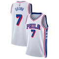 Jaylen Brown Merch 2026 Philadelphia 76ers #7 Jaylen Brown Swingman Jersey White Basketball Gear - Merchluma