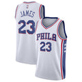 Lebron James Merch 2026 Philadelphia 76ers #23 Lebron James Basketball Jersey White Brother Gifts - Merchluma