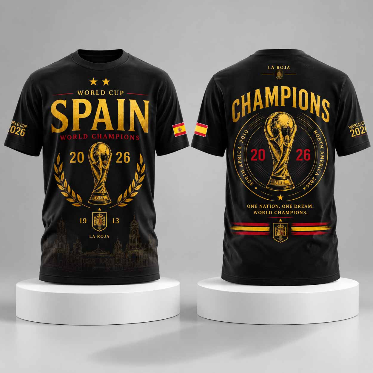 Spain National 2026 World Cup Champions Commemorative Shirt Spain Fan Clothes - Merchluma