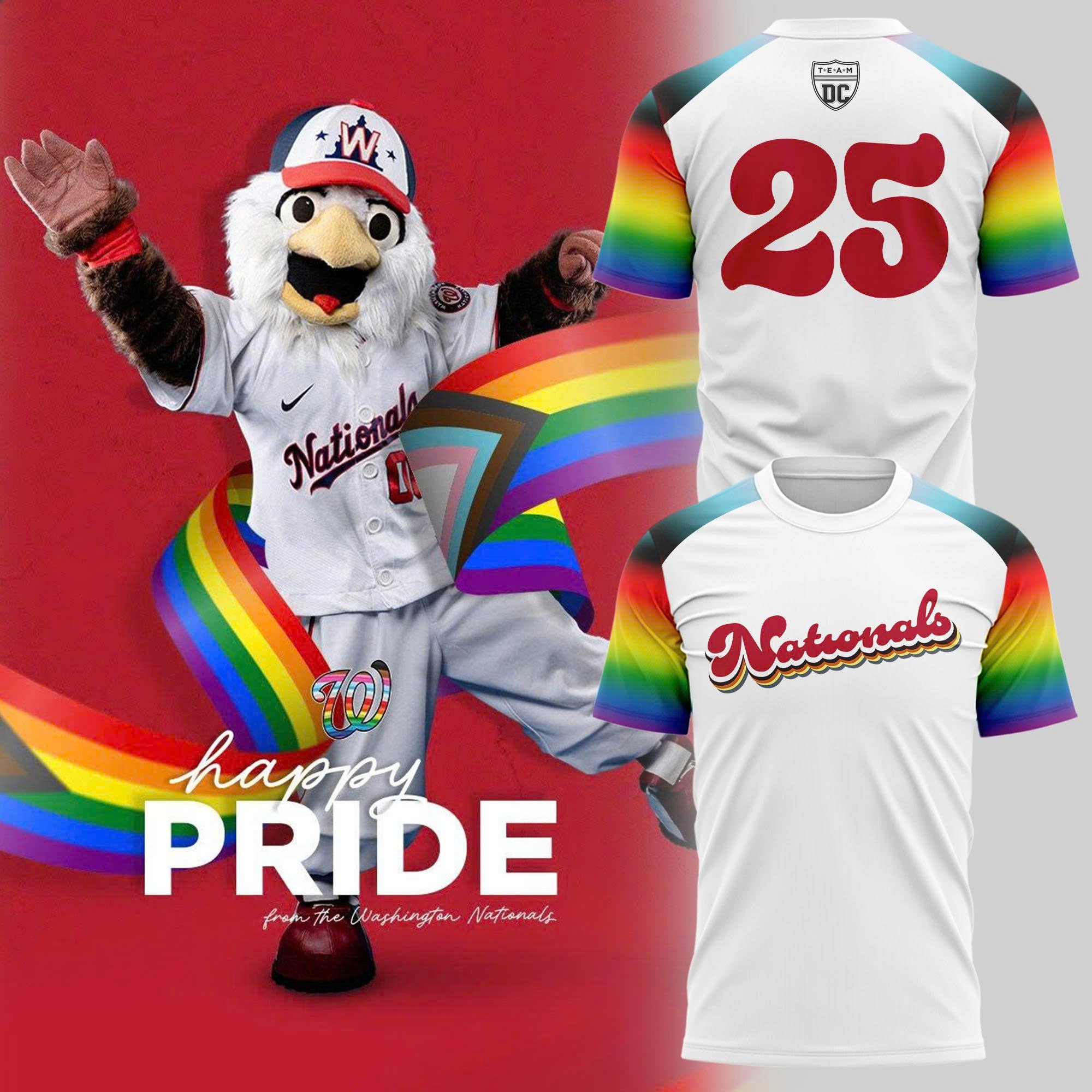 Custom Nationals Merch Happy Pride Night Washington Nationals Shirt Gifts For Baseball Lovers - Merchluma