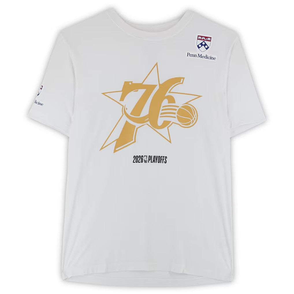 Philadelphia 76ers Merch 2026 Philadelphia 76ers Playoffs Shirt White Basketball Fan Gift Ideas - Merchluma