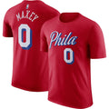Custom Philadelphia 76ers Merch 2026 Tyrese Maxey #0 Philadelphia 76ers Shirt Red Gift For Fan - Merchluma