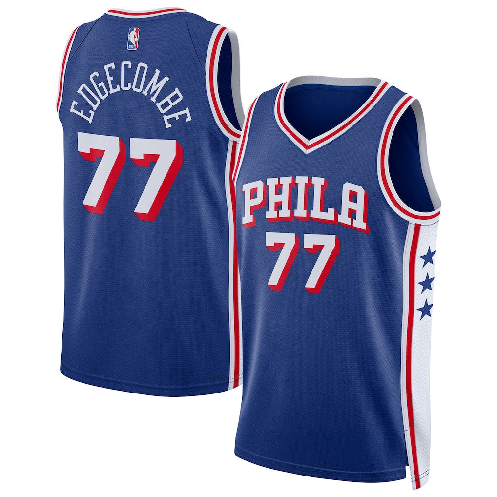 Philadelphia 76ers Merch 2026 VJ Edgecombe #77 Philadelphia 76ers Swingman Jersey Royal - Merchluma