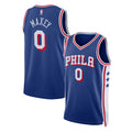 Custom Philadelphia 76ers Merch 2026 Tyrese Maxey #0 Philadelphia 76ers Swingman Jersey Royal - Merchluma