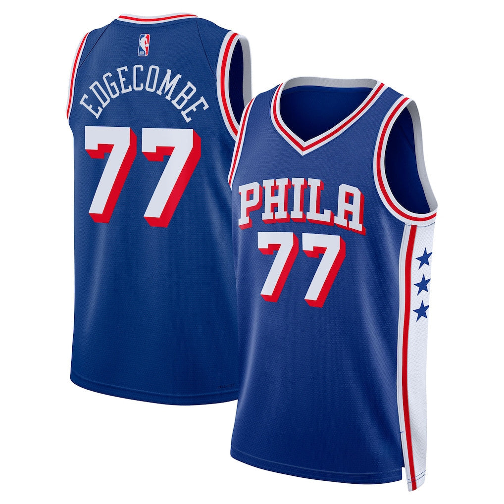 Custom Philadelphia 76ers Merch 2026 Philadelphia 76ers #77 VJ Edgecombe Swingman Jersey Royal - Merchluma