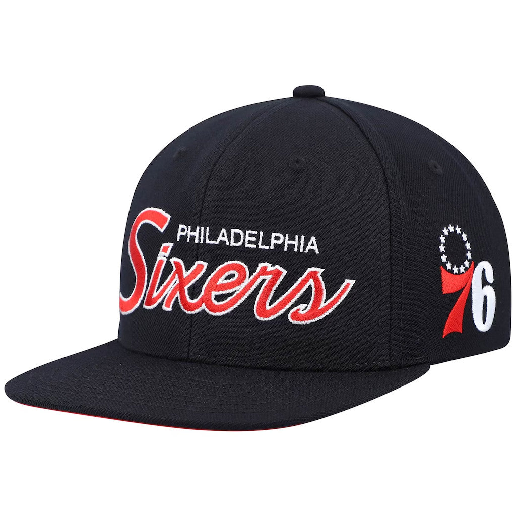 Philadelphia 76ers Merch 2026 Philadelphia 76ers Classics Snapback Hat Black Sixers Merch - Merchluma