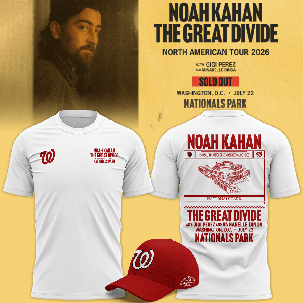 Noah Kahan x Washington Nationals Shirt 2026 Noah Kahan Merch Gifts For Baseball Lovers - Merchluma