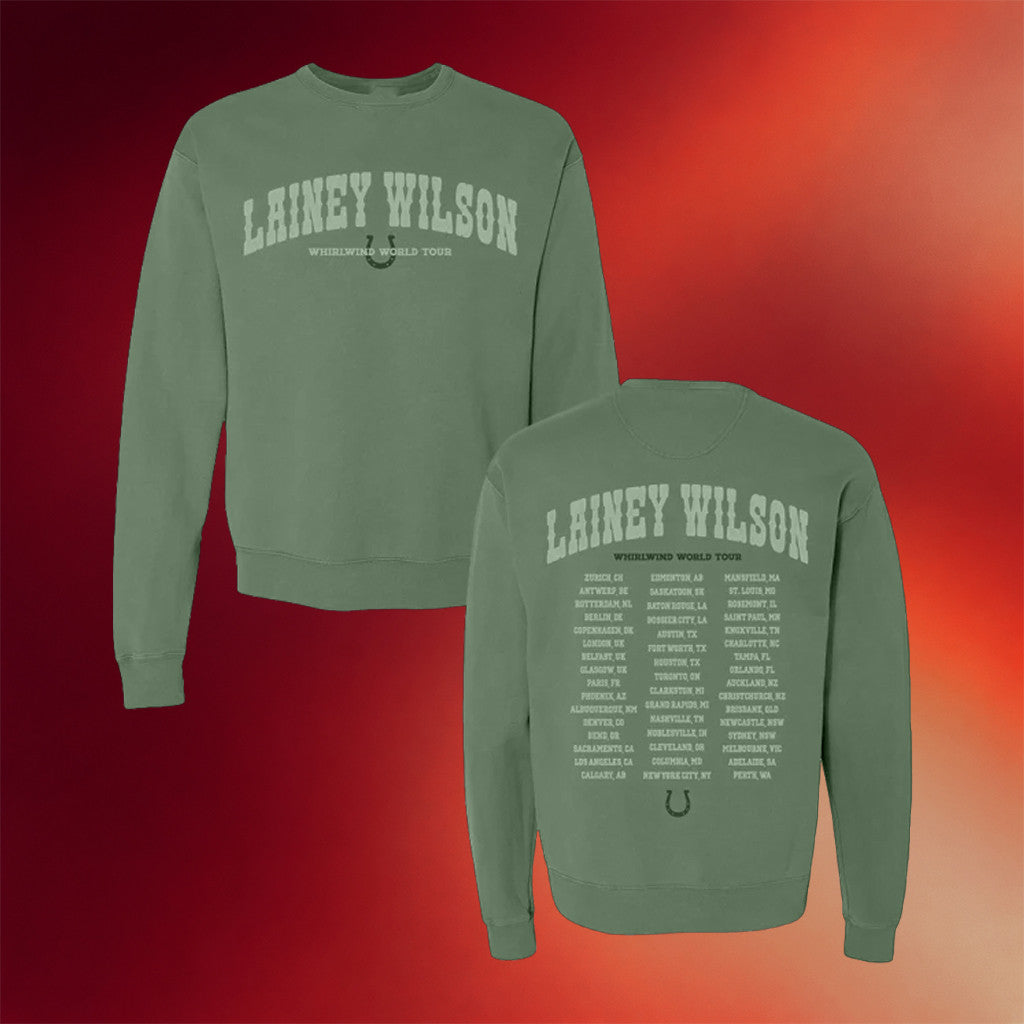 Lainey Wilson Merch 2026 Whirlwind World Tour Sweatshirt Gifts For Music Fans - Merchluma