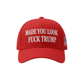Made You Look F Trump Hat Red Embroidered Funny Political Cap Gifts For Father - Merchluma
