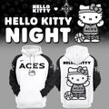 Aces x Hello Kitty Night Hoodie Las Vegas Aces Merch Best Gifts For Basketball Lovers - Merchluma