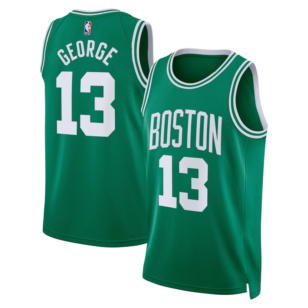 Paul George Merch 2026 Boston Celtics #13 Paul George Basketball Jersey Green Gifts For Fans - Merchluma