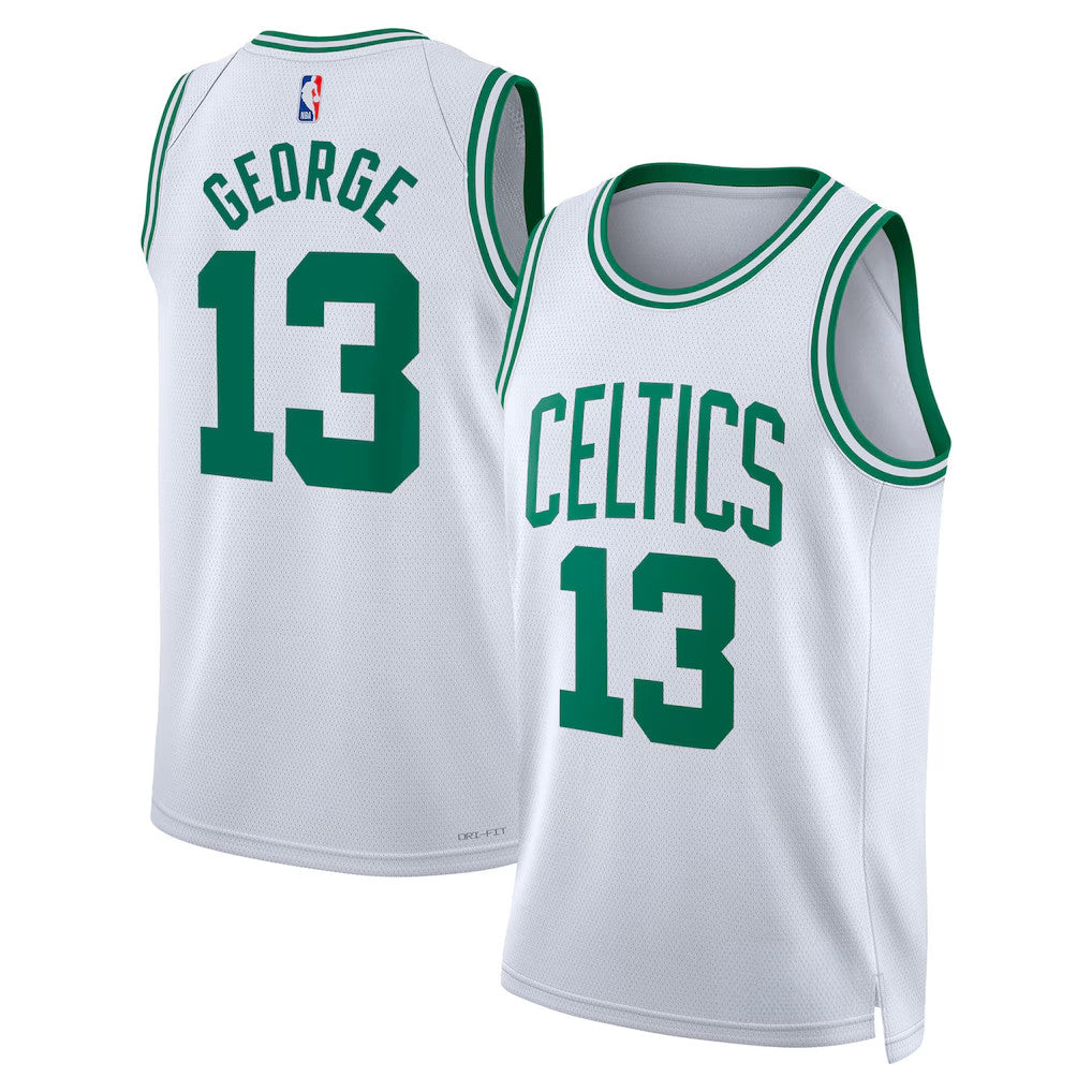 Paul George Merch 2026 Boston Celtics #13 Paul George Basketball Jersey White Fan Gear - Merchluma