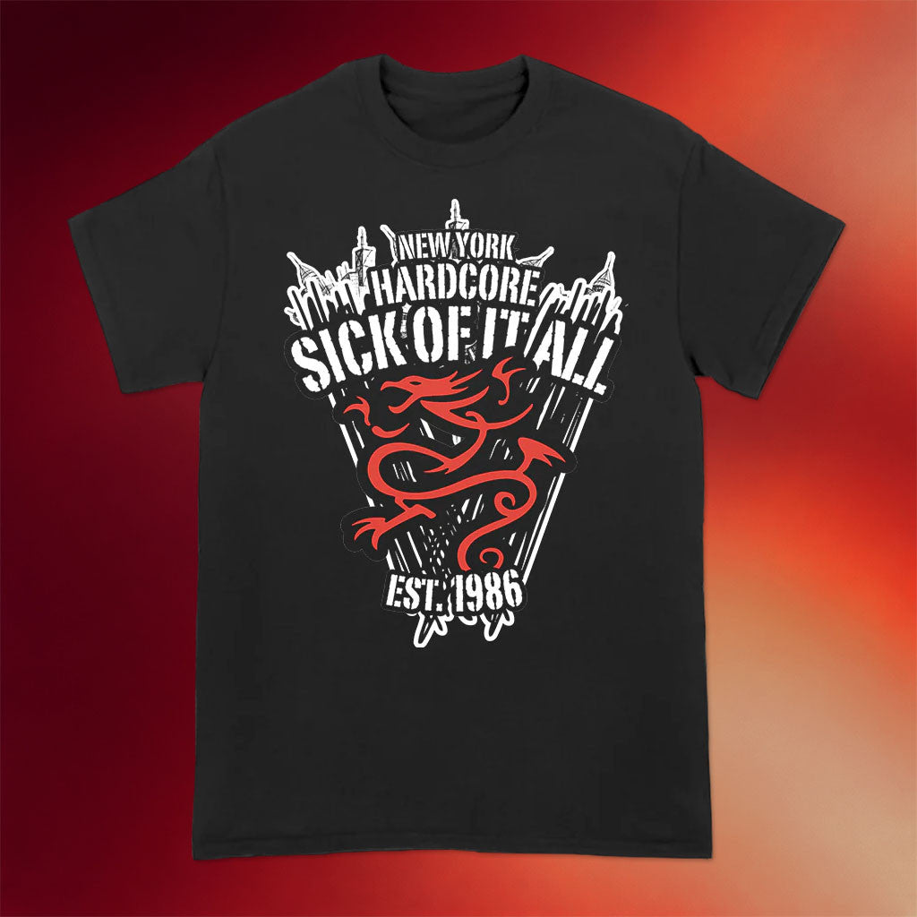 Sick Of It All Merch 2026 Sick Of It All Scratch Out Skyline T-Shirt Black Rock Lovers Gifts Men - Merchluma