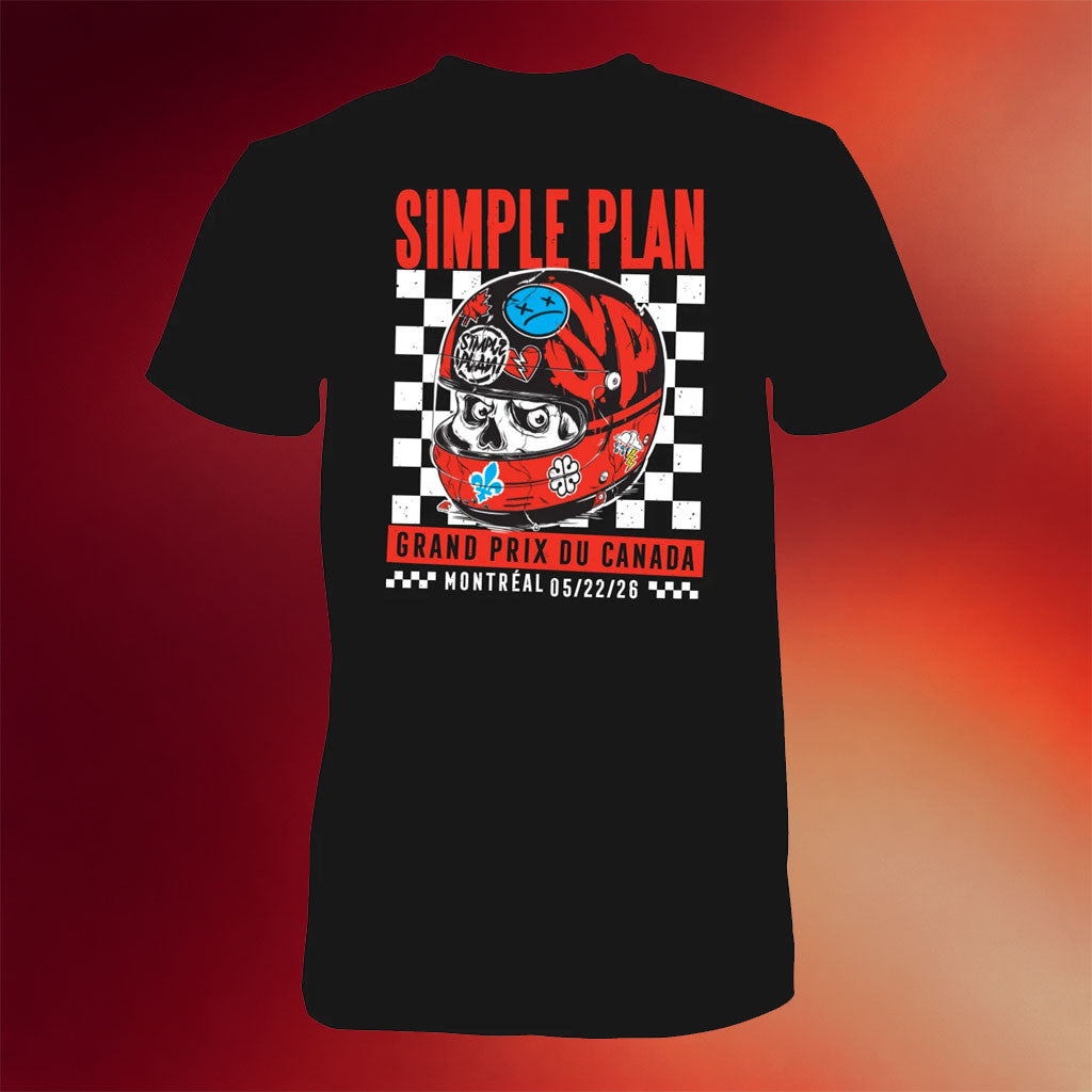 Simple Plan Merch 2026 Race Car Helmet T-Shirt Best Gifts For Rock Lovers - Merchluma