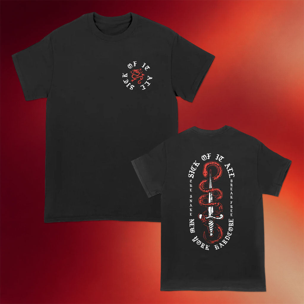 Sick Of It All Merch 2026 Sick Of It All Snake Knife T-Shirt Cool Gifts For Music Lovers - Merchluma