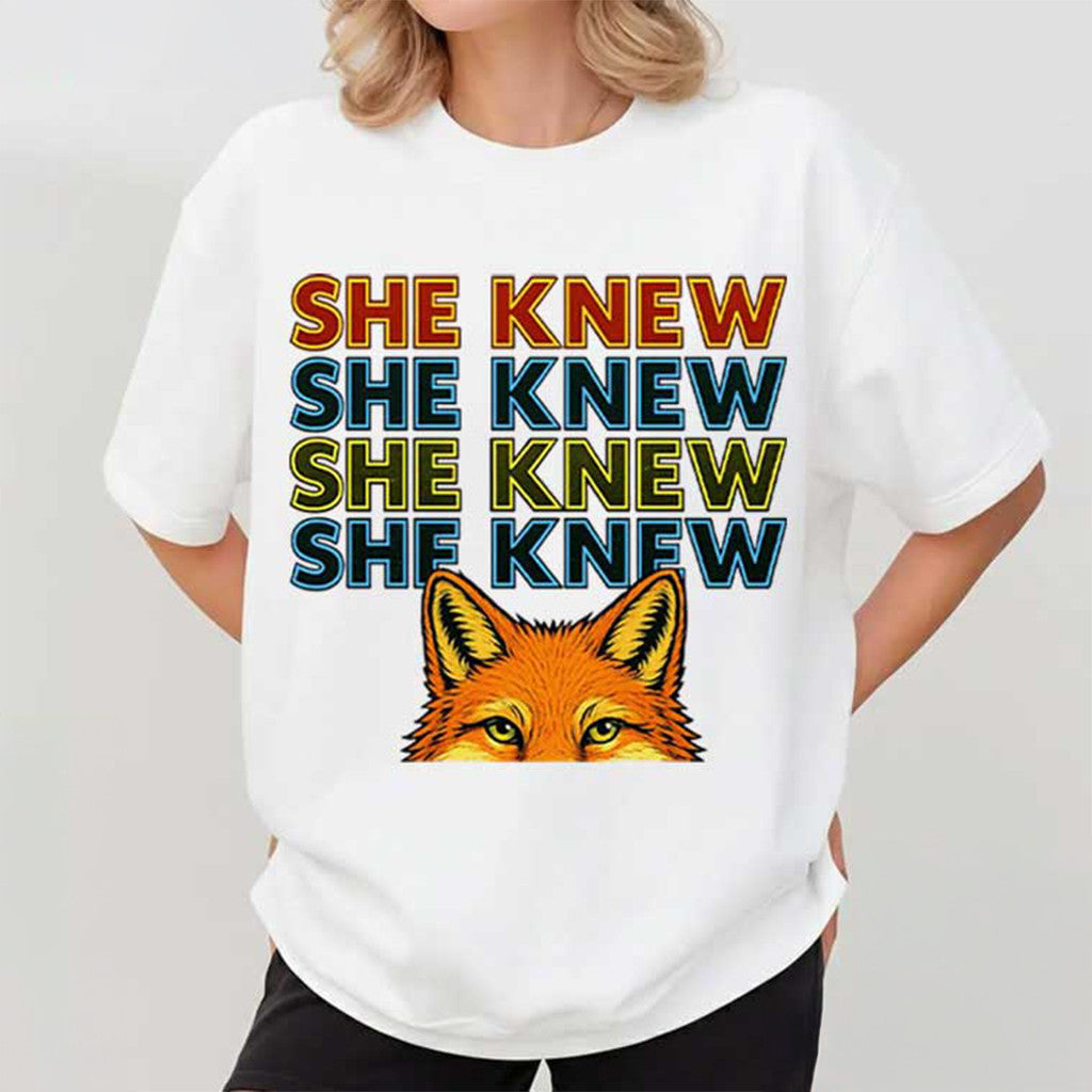 She Knew Fox Raise Awareness Church Accountability Faith Justice T-Shirt Christian Merch - Merchluma