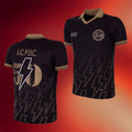 ACDC Merch 2026 Black and Gold PWR UP Tour V-Neck Jersey ACDC Shirt Gifts For Rock Fan - Merchluma