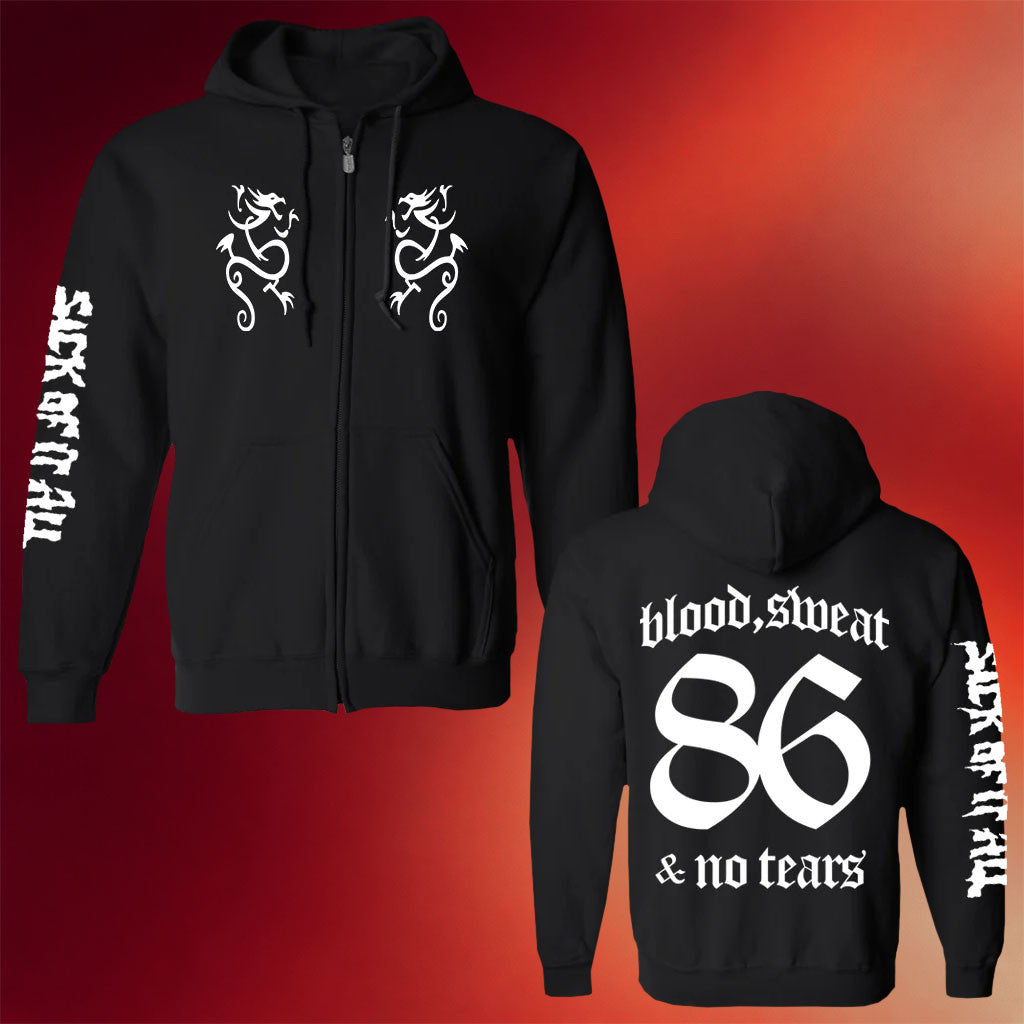 Sick Of It All Merch 2026 Sick Of It 86 All Blood Sweat And No Tears Zip Hoodie Gift For Fans - Merchluma
