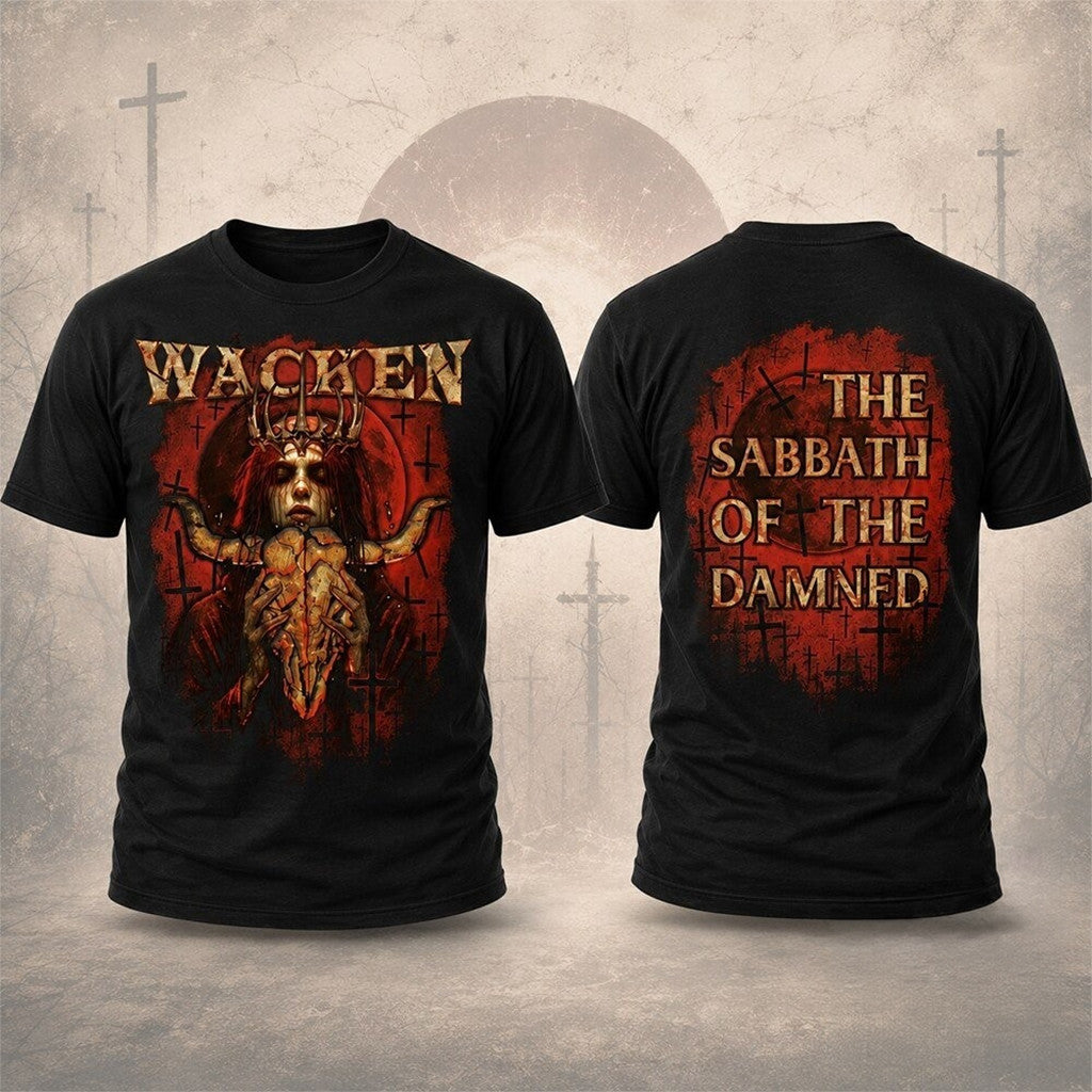 Wacken Open Air Sabbath Of The Damned Graphic T-Shirt 2026 Wacken Open Air Merch Fan Gifts - Merchluma