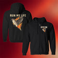 Simple Plan Merch 2026 Bird Ruin My Life Zip Hoodie Black Birthday Gift For Him - Merchluma