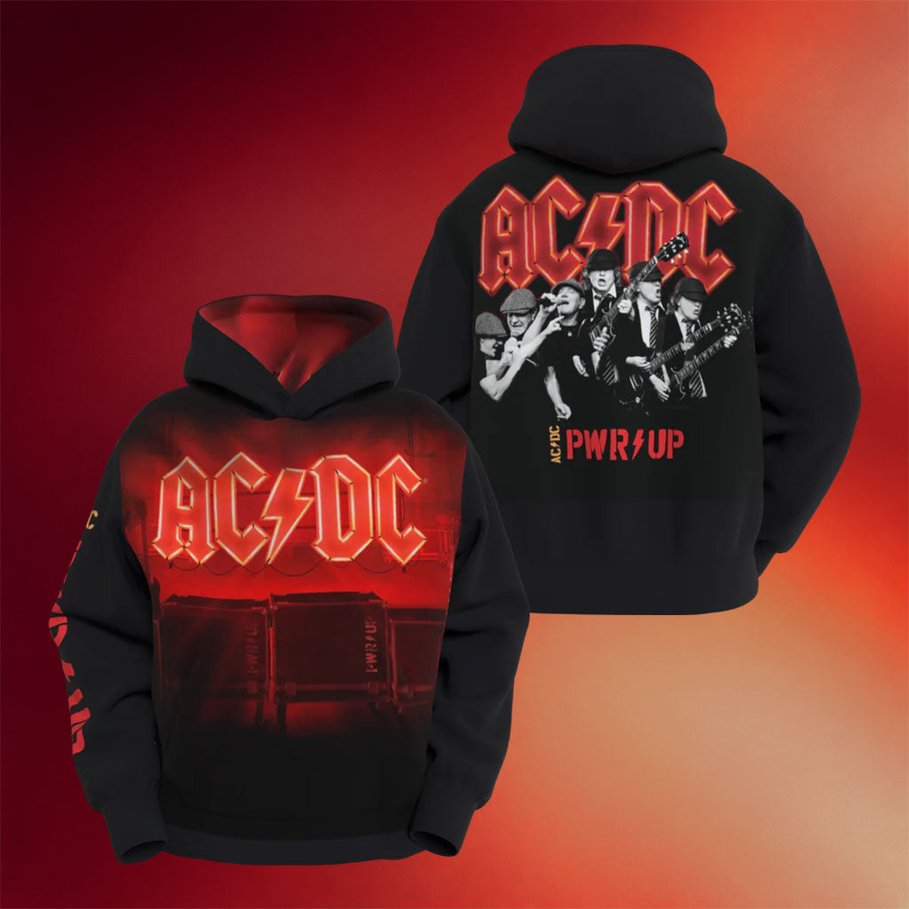 ACDC Merch 2026 ACDC PWR UP Hoodie Music Lover Gifts For Him - Merchluma