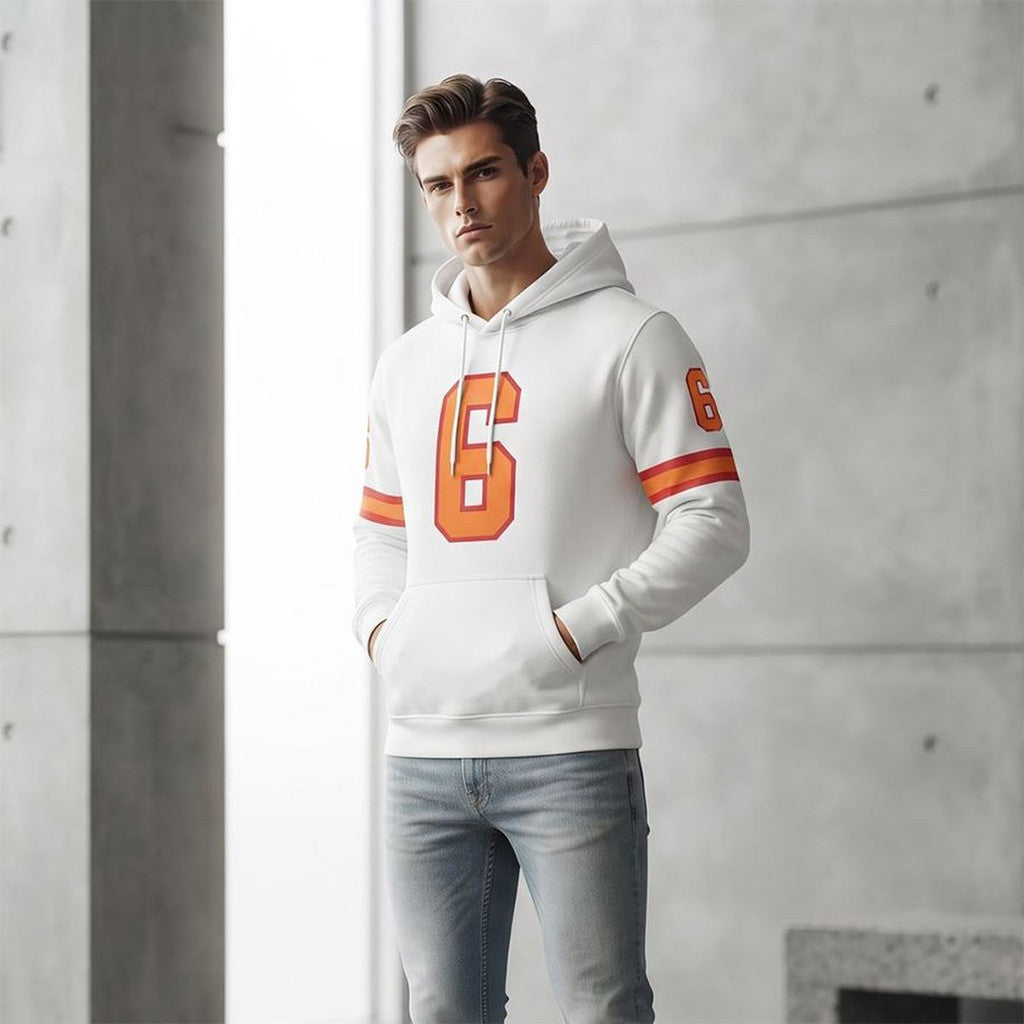 Tampa Bay Buccaneers 2026 Baker Mayfield White 76 Hoodie Buccaneers Merch Fans Gifts - Merchluma