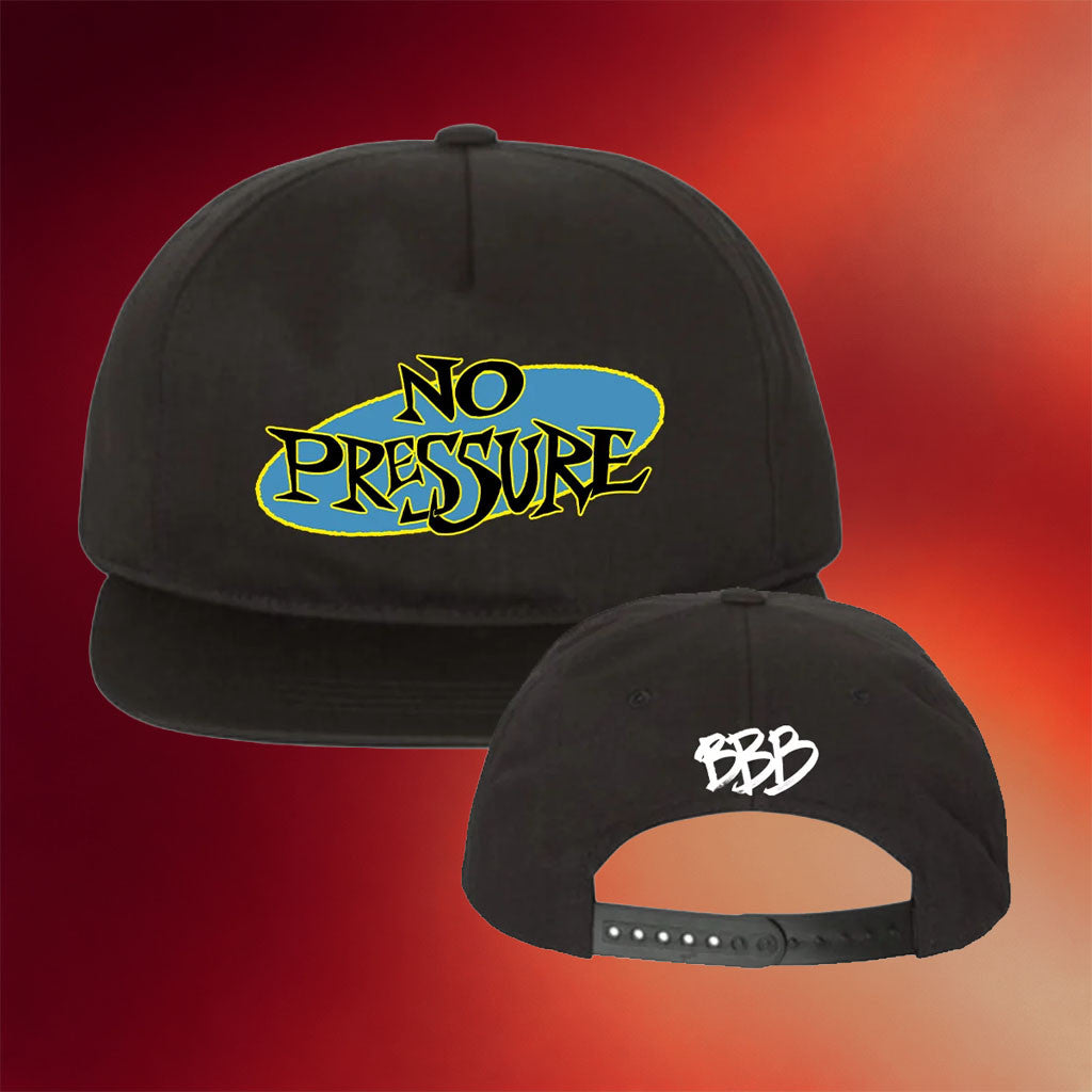 No Pressure Merch 2026 No Pressure Snapback Hat Black BBB Hat Birthday Gift Ideas For Him - Merchluma