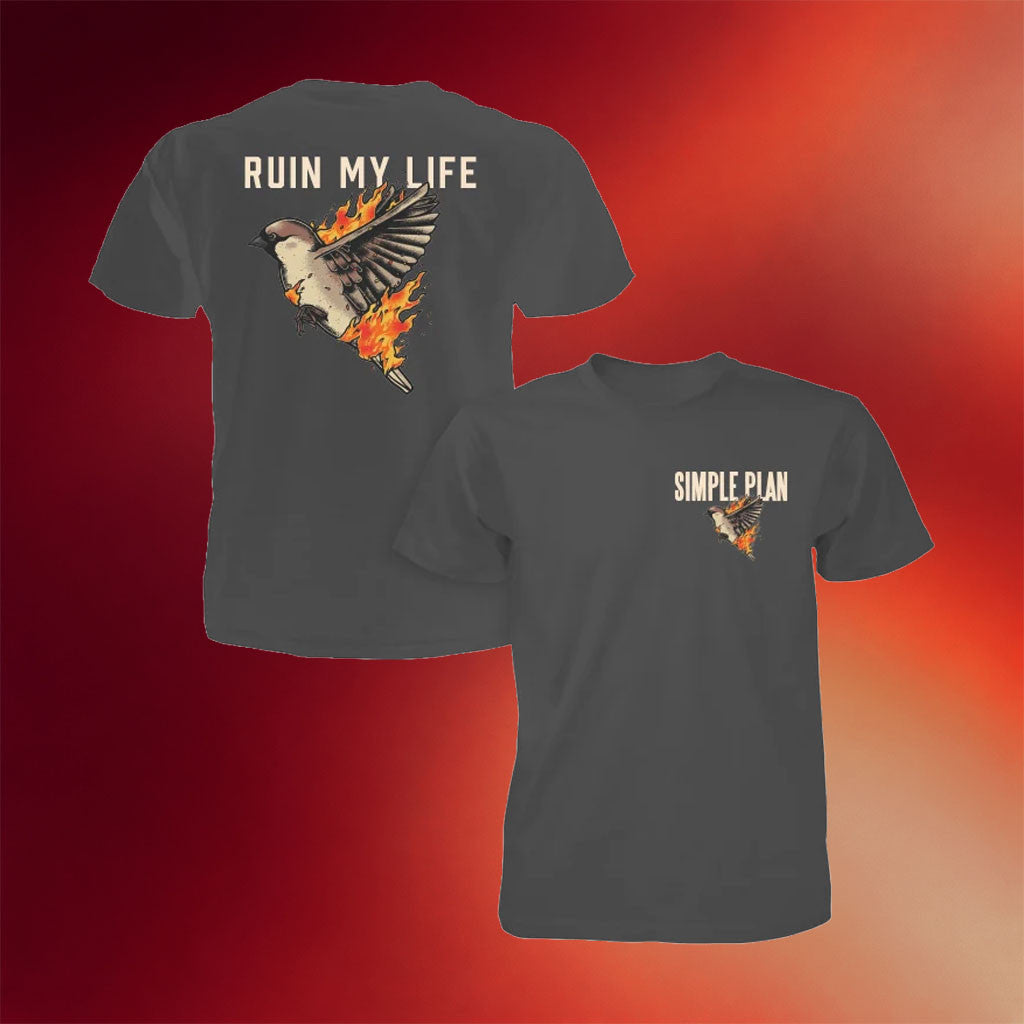 Simple Plan Merch 2026 Bird Ruin My Life Shirt Present For Husband - Merchluma