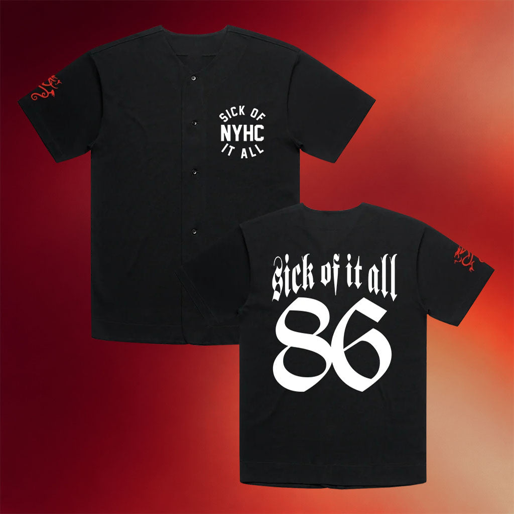 Sick Of It All Merch 2026 Sick Of It All 86 No Tears Baseball Jersey Gifts For Rock Lovers - Merchluma