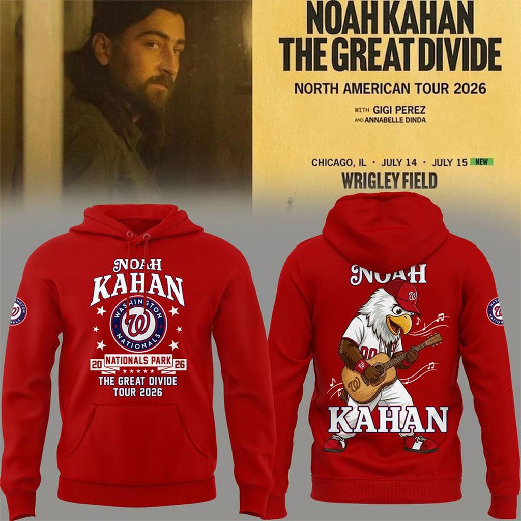 Washington Nationals X Noah Kahan The Great Divide Tour 2026 Hoodie Nationals Merch Fan Gifts - Merchluma