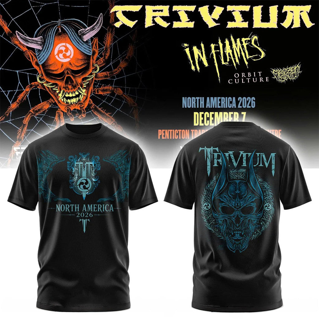 Trivium Crown In The Grave North America Tour 2026 T-Shirt Trivium Merch Birthday Gift For Men - Merchluma