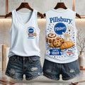 Pillsbury Doughboy Since 1869 V-Neck Tank Top Summer Apparel Gifts For Food Lovers - Merchluma