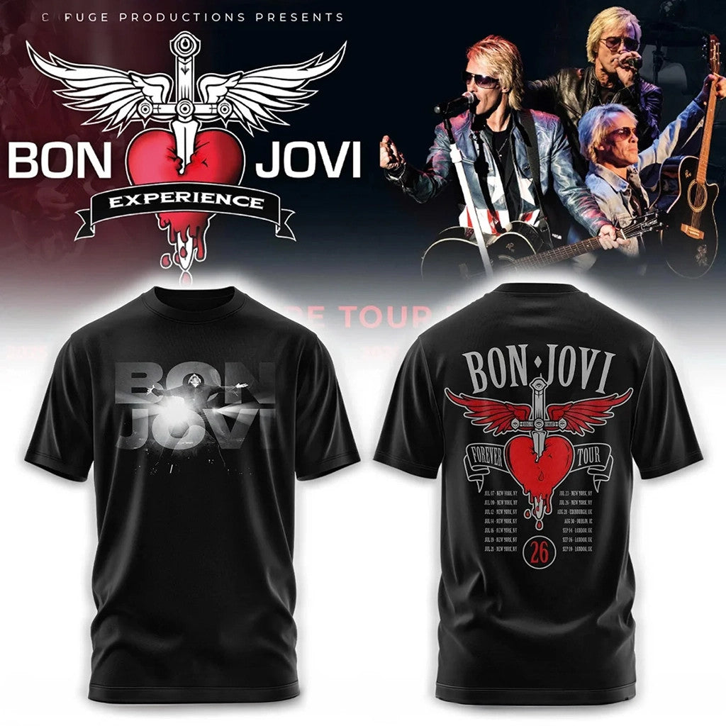 Bon Jovi Forever Tour T-Shirt Bon Jovi Merch Birthday Gift Ideas For Husband - Merchluma