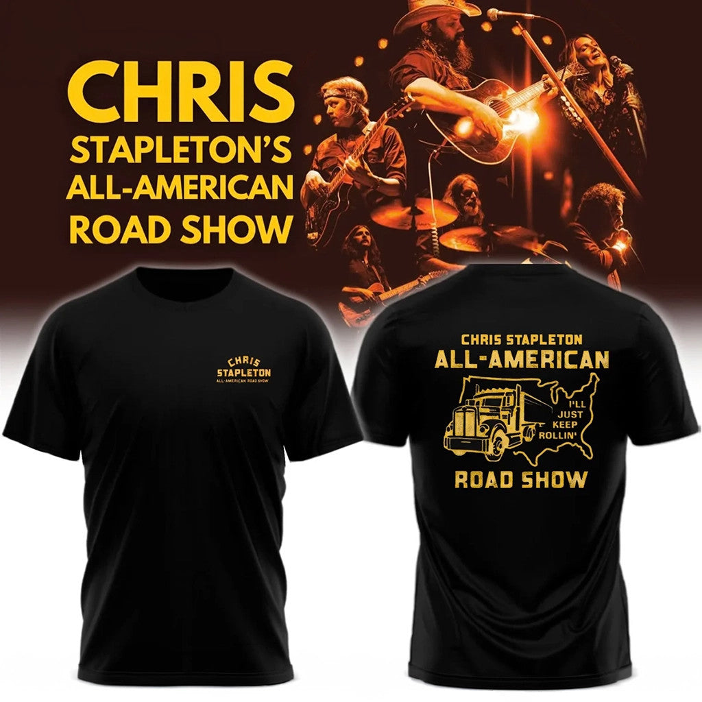 Chris Stapleton 2026 All American Road Show T-Shirt Chris Stapleton Merch Ideas Gift - Merchluma