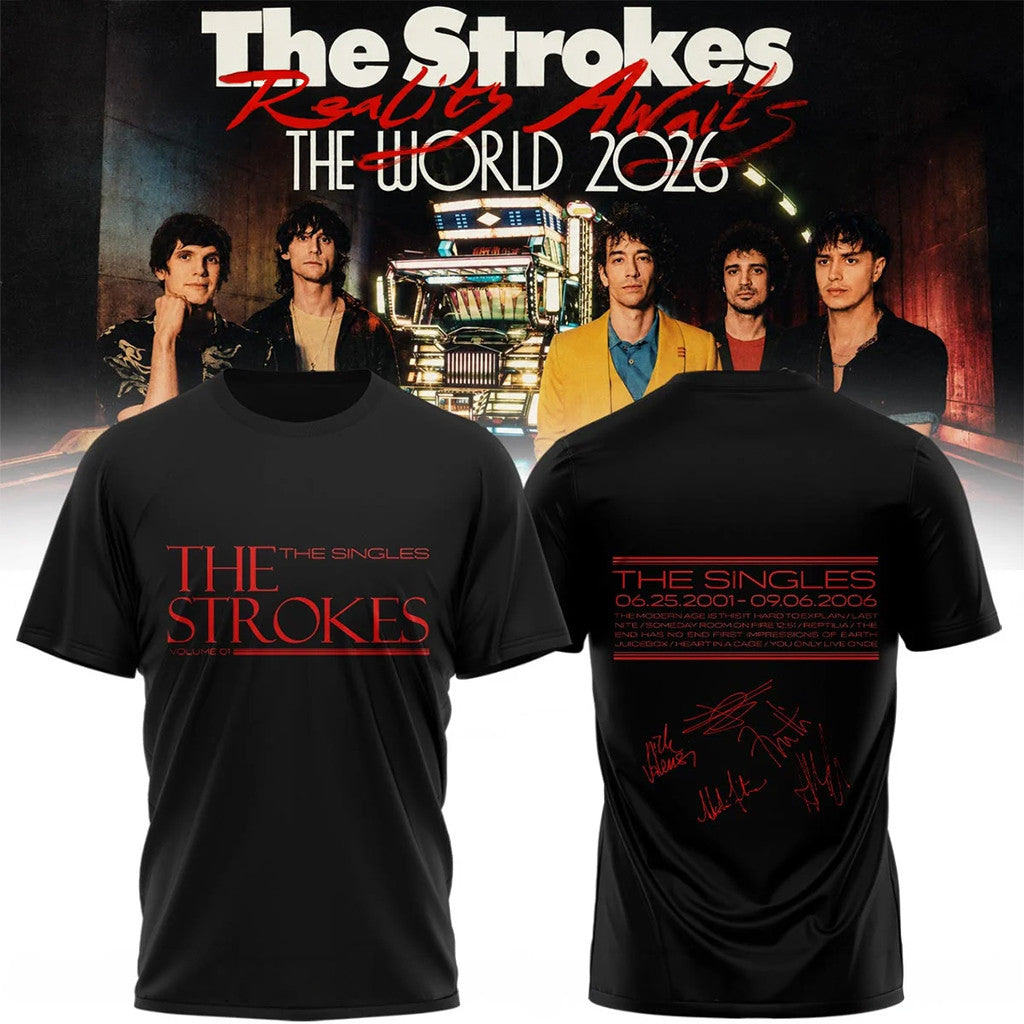 The Strokes Merch Reality Awaits The World Tour 2026 T-Shirt Unique Birthday Gift For Brother - Merchluma