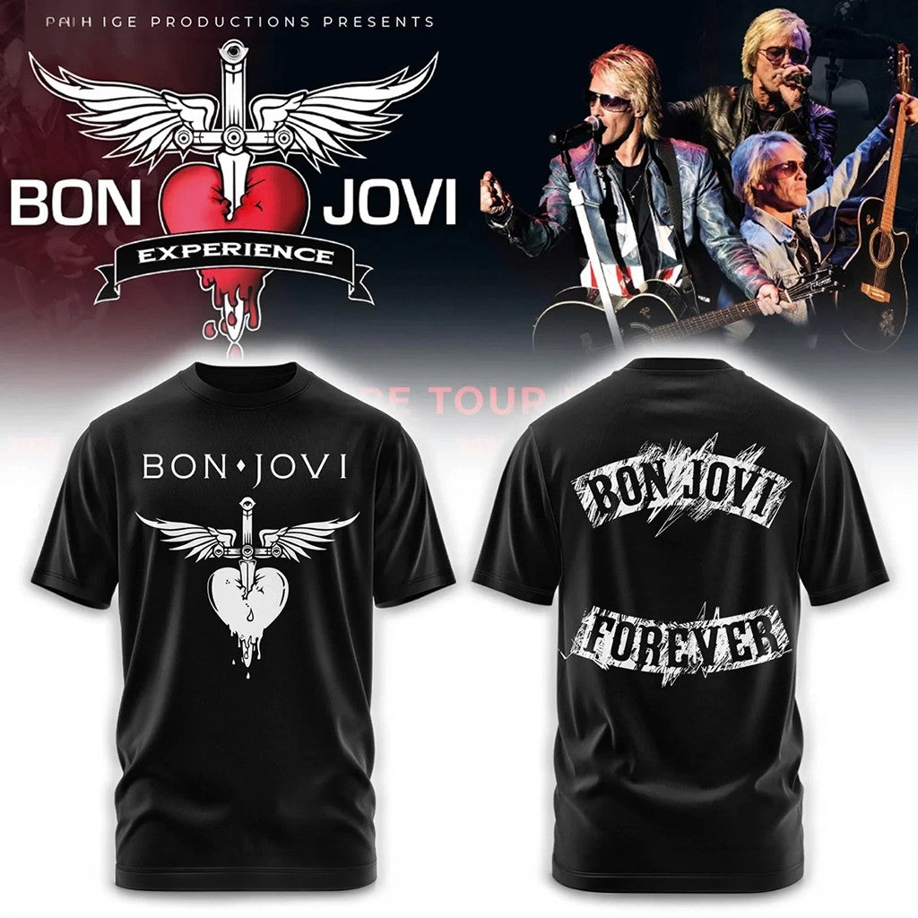 Bon Jovi Forever Tour T-Shirt Bon Jovi Merch Unique Gifts For Fans - Merchluma
