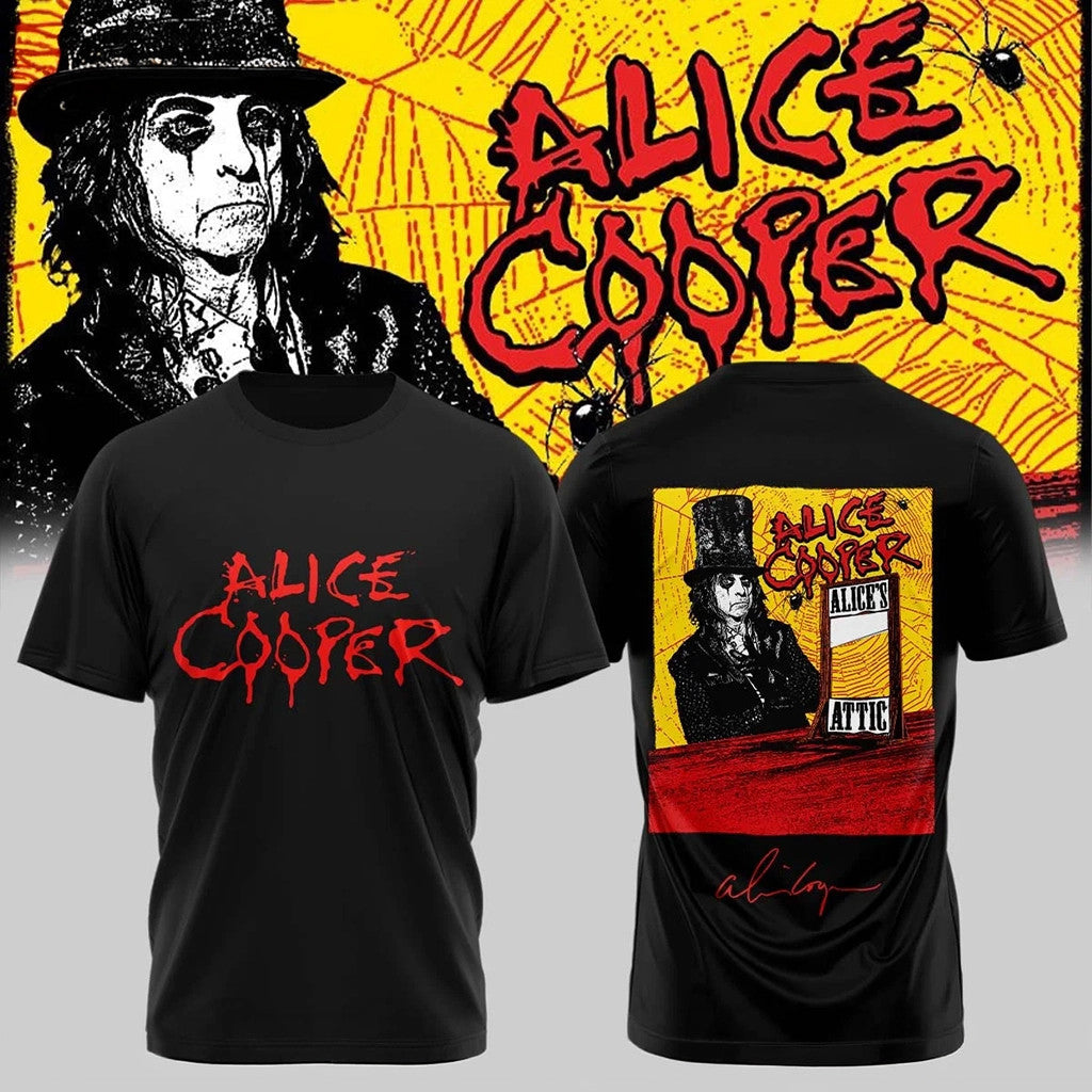 Alice Cooper Alice's Attic Tour 2026 T-Shirt Alice Cooper Merch Birthday Gifts For Him - Merchluma