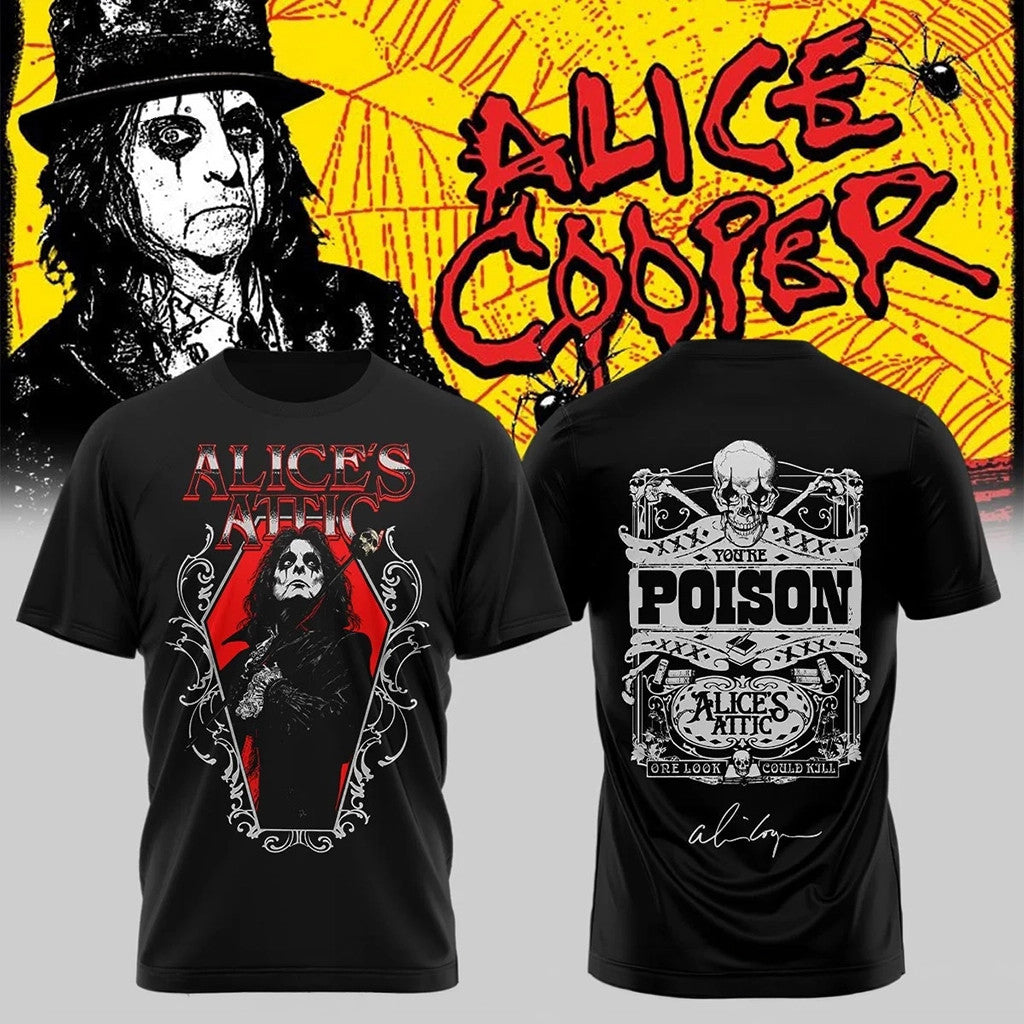 Alice Cooper Alice's Attic Tour 2026 T-Shirt Alice Cooper Merch Birthday Gift For Men - Merchluma