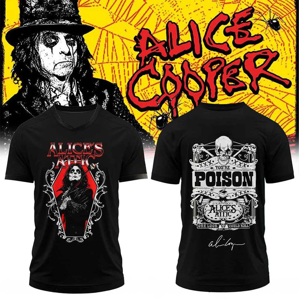 Alice Cooper Alice's Attic Tour 2026 T-Shirt Alice Cooper Merch Good Gifts For Him - Merchluma