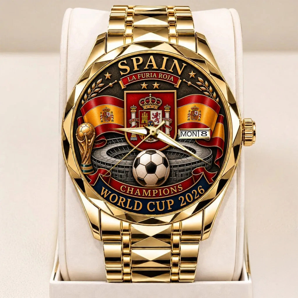 Spain La Furia Roja Champions World Cup 2026 Watch Spain Football Merch Fans Gifts - Merchluma