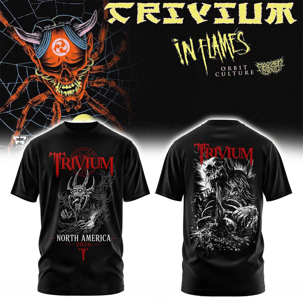 Trivium Crown In The Grave North America Tour 2026 T-Shirt Trivium Merch Gift Ideas For Men - Merchluma