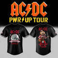 ACDC X Ohio State Buckeyes Football Power Up Tour Baseball Jersey ACDC Merch Gift Ideas - Merchluma