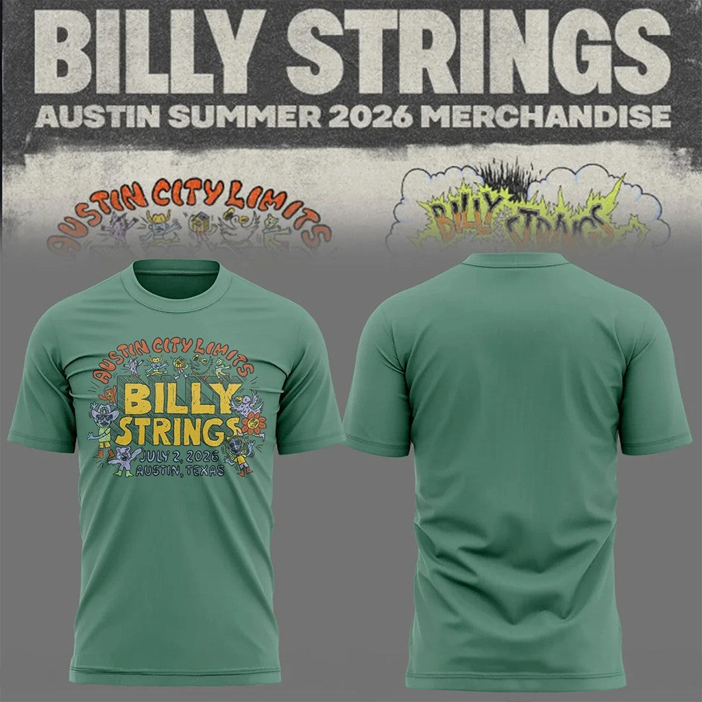 Billy Strings Tour 2026 Shirt Billy Strings Austin Summer 2026 Merchandise Green Fan Gifts - Merchluma