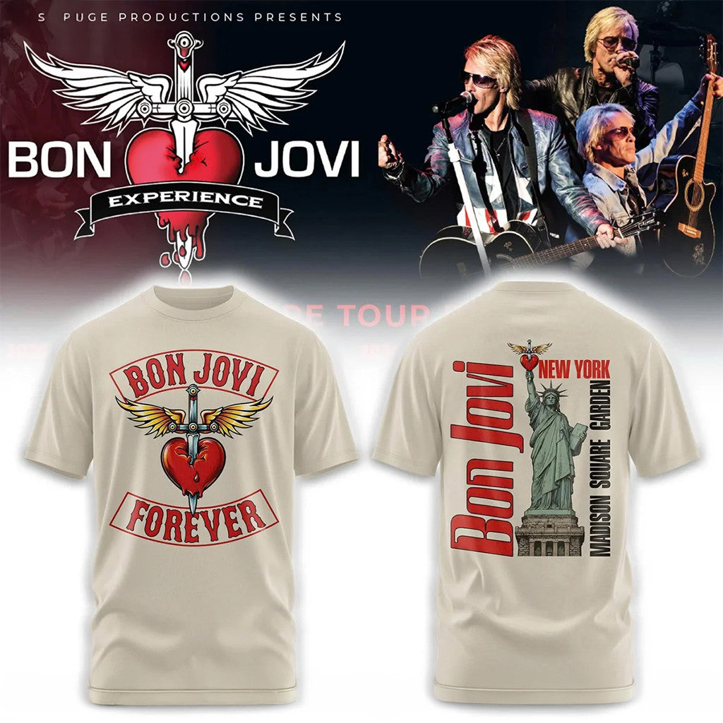 Bon Jovi Forever Tour T-Shirt Bon Jovi Merch Birthday Gift For Husband - Merchluma